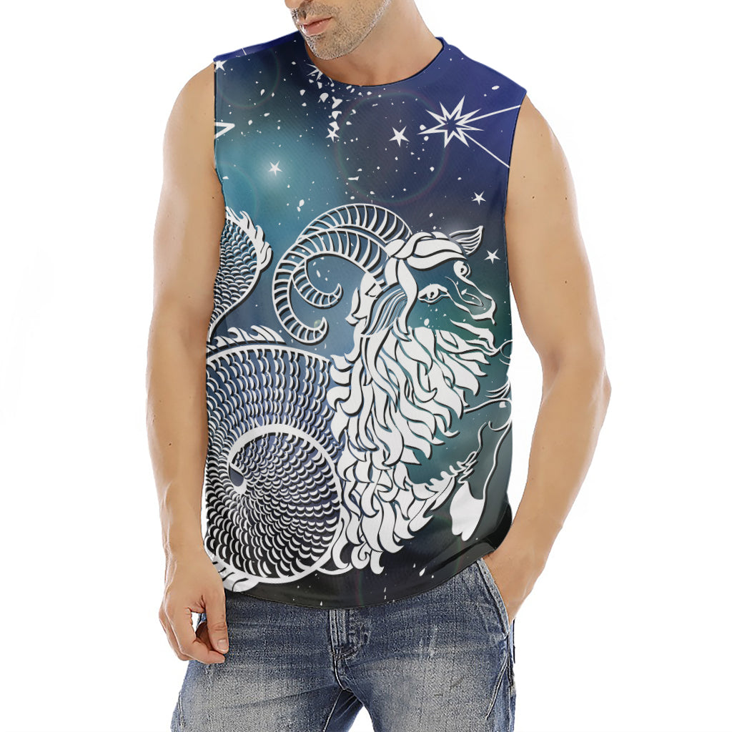 Constellation Of Capricorn Print Men's Fitness Tank Top