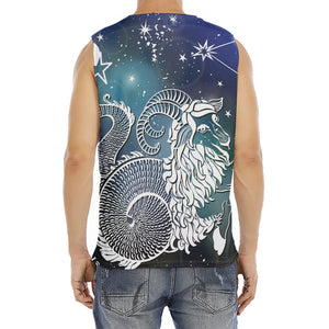 Constellation Of Capricorn Print Men's Fitness Tank Top