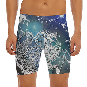 Constellation Of Capricorn Print Men's Long Boxer Briefs