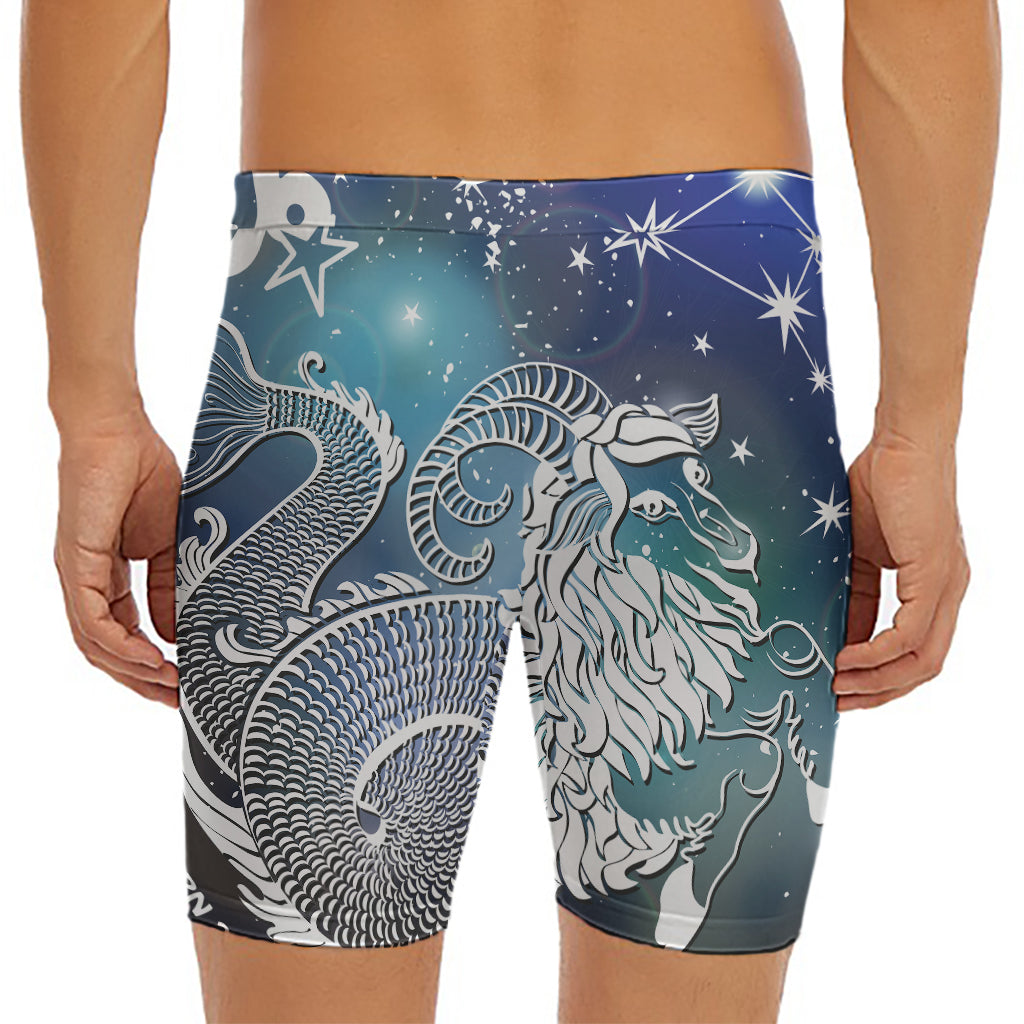 Constellation Of Capricorn Print Men's Long Boxer Briefs