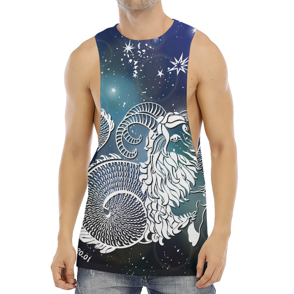 Constellation Of Capricorn Print Men's Muscle Tank Top