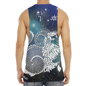 Constellation Of Capricorn Print Men's Muscle Tank Top