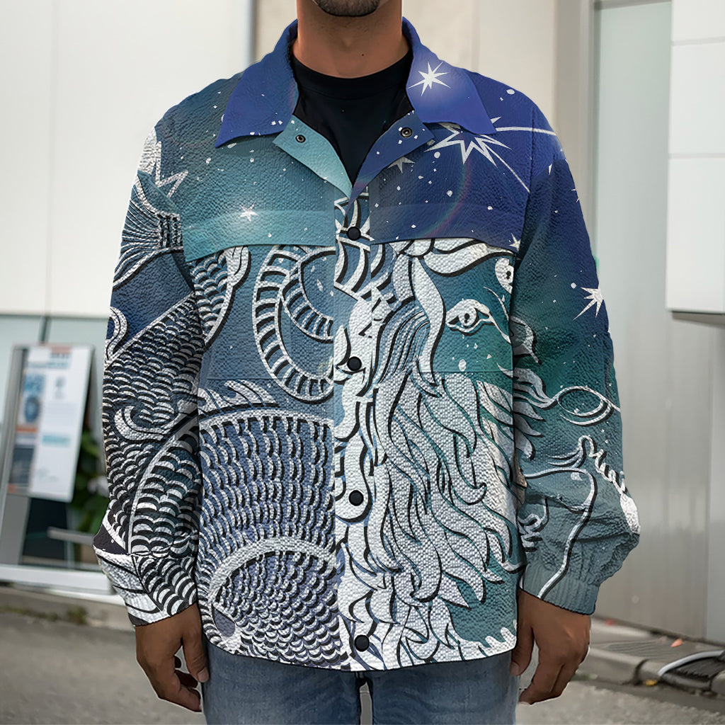 Constellation Of Capricorn Print Men's Shirt Jacket