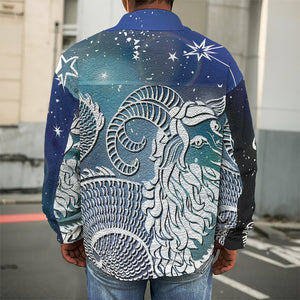 Constellation Of Capricorn Print Men's Shirt Jacket