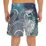 Constellation Of Capricorn Print Men's Split Running Shorts