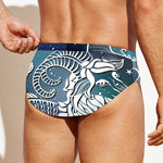 Constellation Of Capricorn Print Men's Swim Briefs