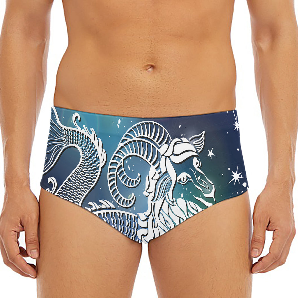 Constellation Of Capricorn Print Men's Triangle Swim Briefs