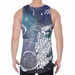 Constellation Of Capricorn Print Men's Velvet Tank Top
