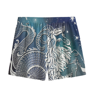 Constellation Of Capricorn Print Mesh Shorts