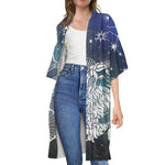 Constellation Of Capricorn Print Open Front Beach Cover Up