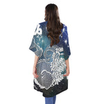 Constellation Of Capricorn Print Open Front Beach Cover Up