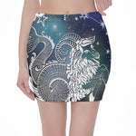 Constellation Of Capricorn Print Pencil Mini Skirt