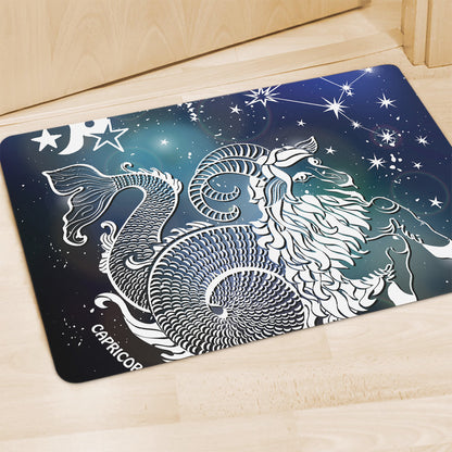 Constellation Of Capricorn Print Polyester Doormat