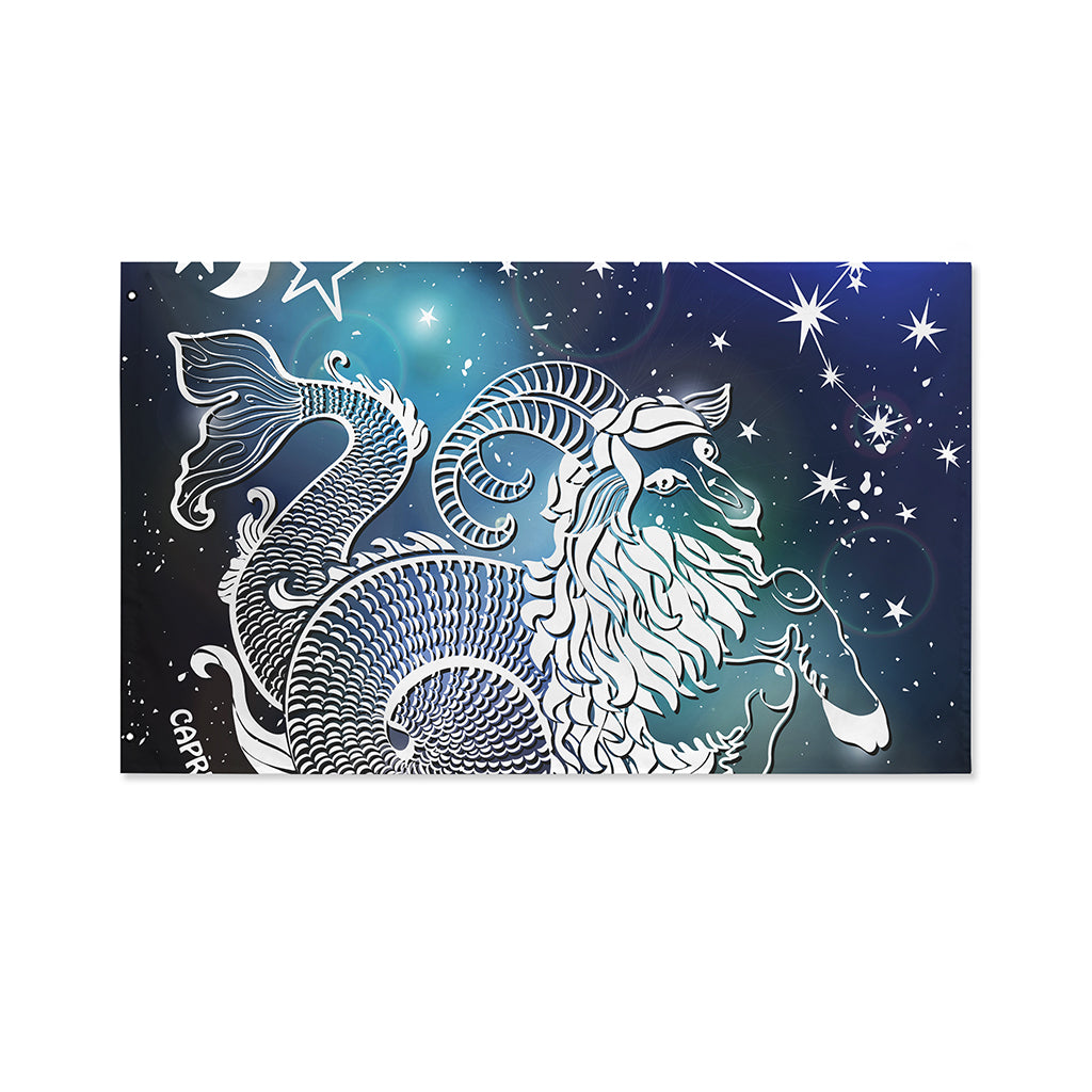 Constellation Of Capricorn Print Polyester Flag