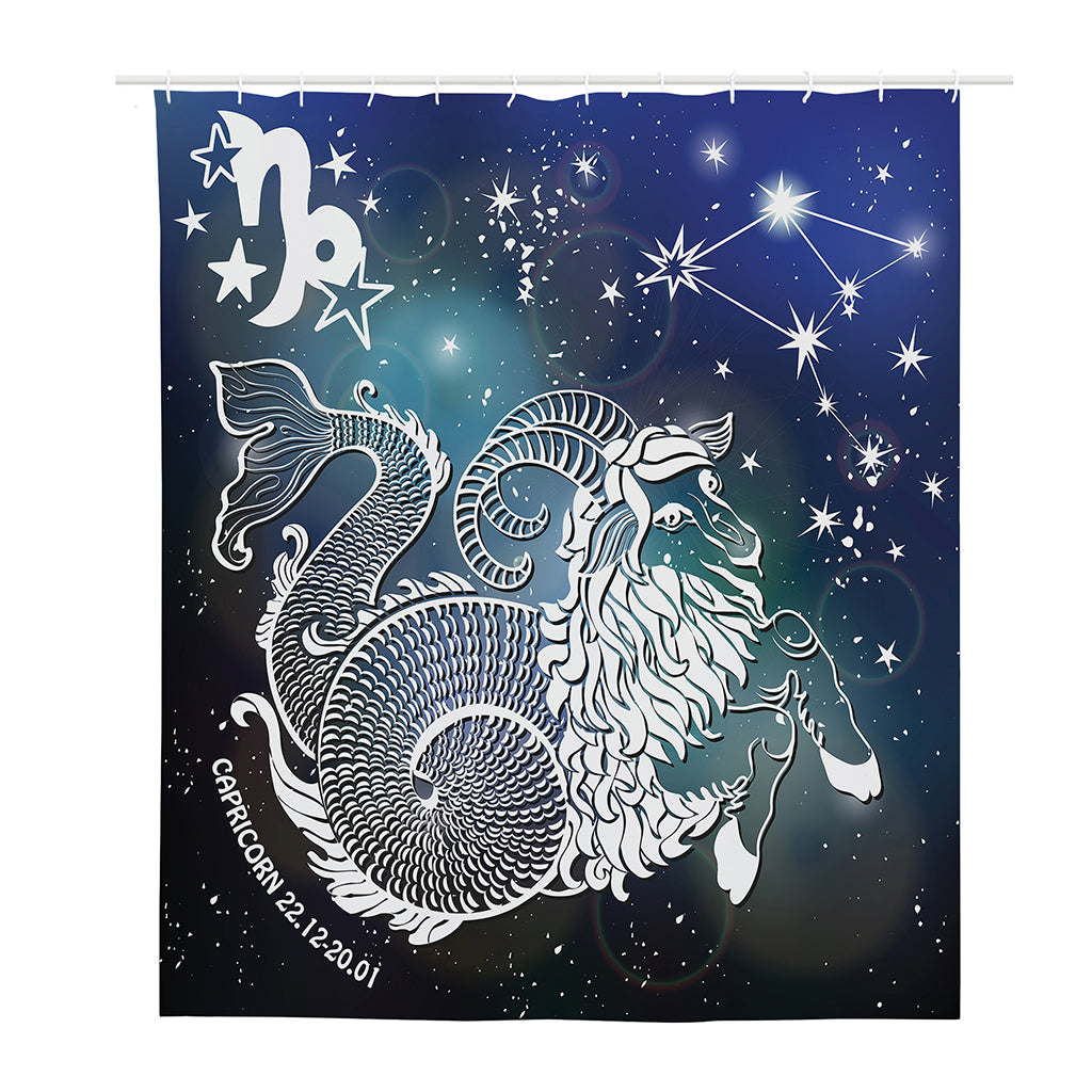 Constellation Of Capricorn Print Polyester Shower Curtain