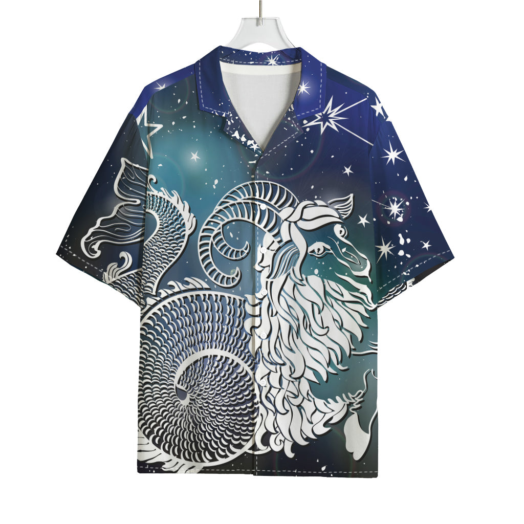 Constellation Of Capricorn Print Rayon Hawaiian Shirt