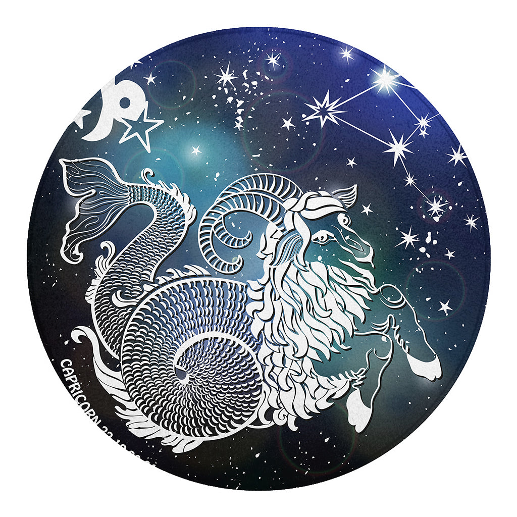 Constellation Of Capricorn Print Round Blanket