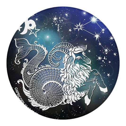 Constellation Of Capricorn Print Round Blanket