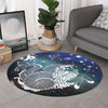 Constellation Of Capricorn Print Round Rug