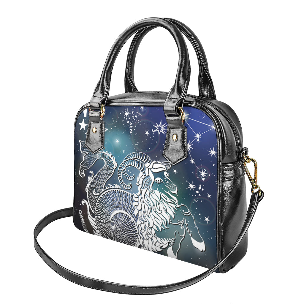 Constellation Of Capricorn Print Shoulder Handbag