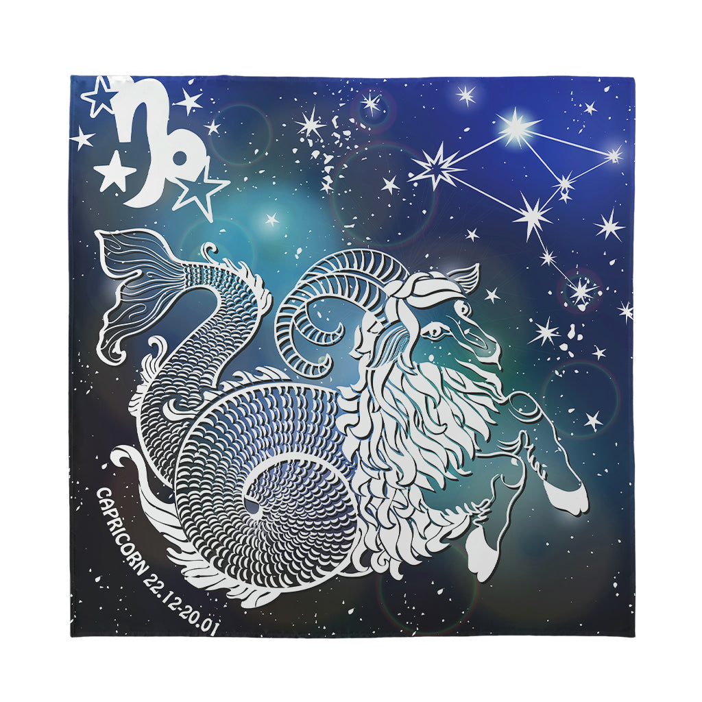 Constellation Of Capricorn Print Silk Bandana