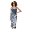 Constellation Of Capricorn Print Slim Fit Midi Cami Dress