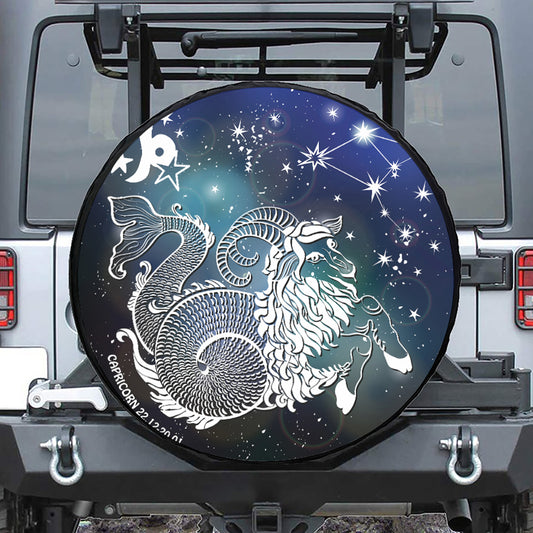 Constellation Of Capricorn Print Tire Cover
