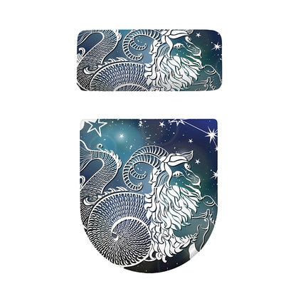 Constellation Of Capricorn Print Toilet Lid And Tank Cover Set