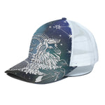 Constellation Of Capricorn Print White Mesh Trucker Cap