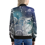 Constellation Of Capricorn Print Women's Bomber Jacket