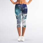 Constellation Of Capricorn Print Women's Capri Leggings