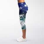 Constellation Of Capricorn Print Women's Capri Leggings