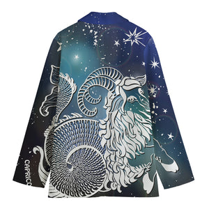 Constellation Of Capricorn Print Women's Cotton Blazer