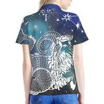 Constellation Of Capricorn Print Women's Polo Shirt