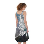 Constellation Of Capricorn Print Women's Sleeveless Dress