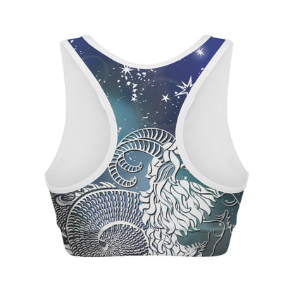 Constellation Of Capricorn Print Women's Sports Bra