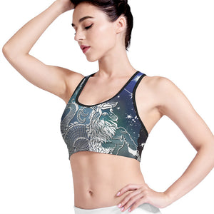 Constellation Of Capricorn Print Women's Sports Bra