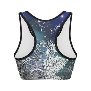 Constellation Of Capricorn Print Women's Sports Bra