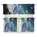 Constellation Of Leo Print 3 Piece Kitchen Curtains