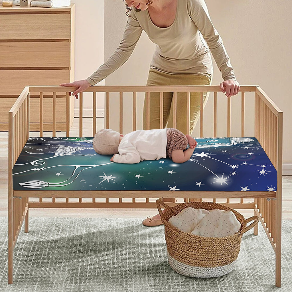 Constellation Of Leo Print Baby Crib Sheet