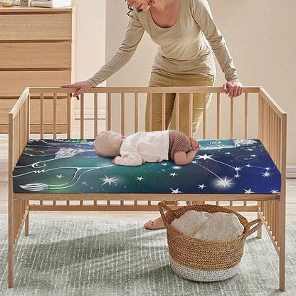 Constellation Of Leo Print Baby Crib Sheet
