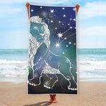 Constellation Of Leo Print Beach Towel