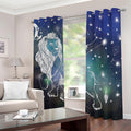 Constellation Of Leo Print Dimout Grommet Curtains