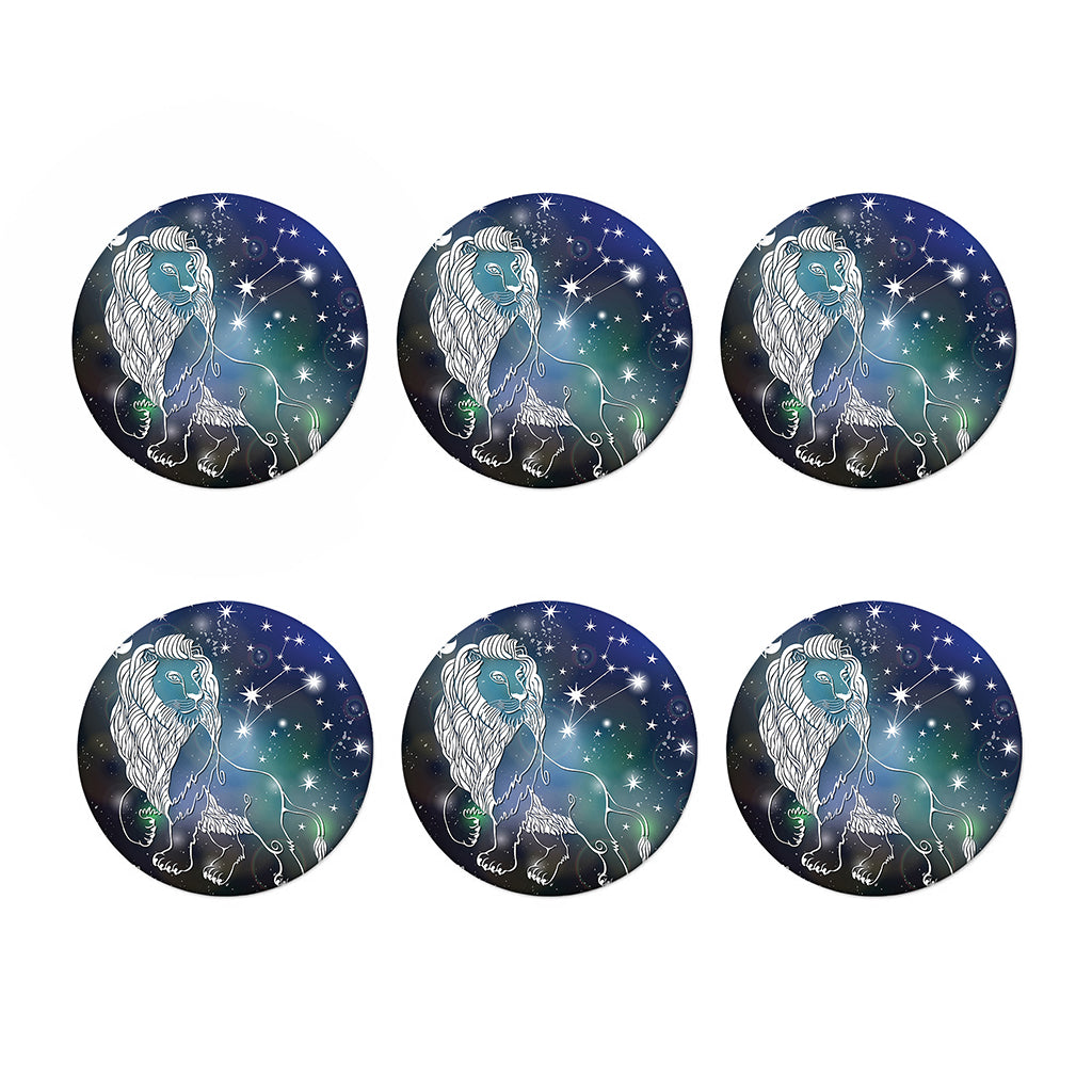 Constellation Of Leo Print Coaster Set