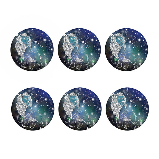 Constellation Of Leo Print Coaster Set