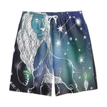 Constellation Of Leo Print Cotton Shorts