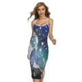 Constellation Of Leo Print Cross Back Cami Dress