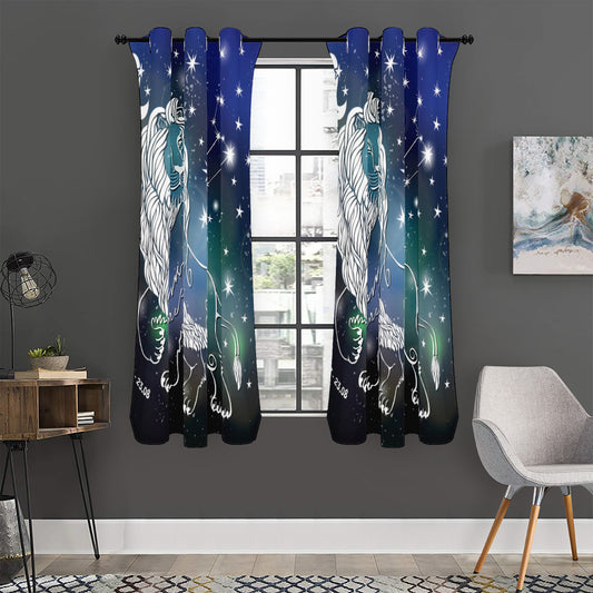 Constellation Of Leo Print Curtain