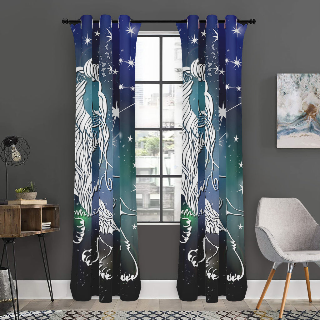 Constellation Of Leo Print Curtain