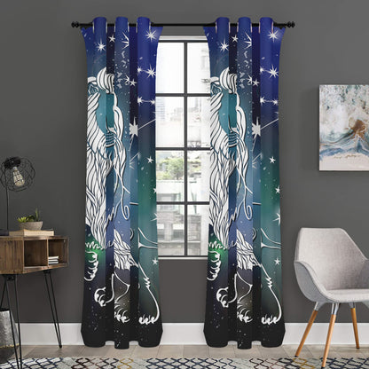 Constellation Of Leo Print Curtain